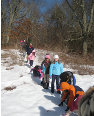 Walking in the snow