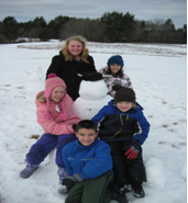 Playing in the snow